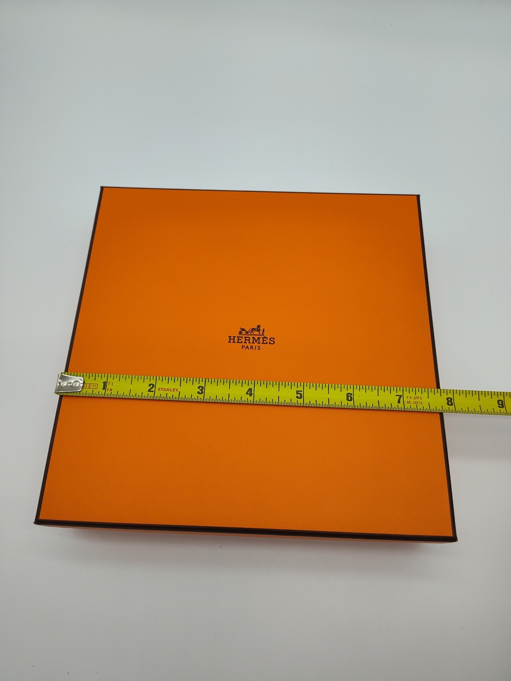 HERMÈS Orange Gift Box with Tissue Luxury Presentation Packaging 8x8 UV Verified - Picture 6 of 7